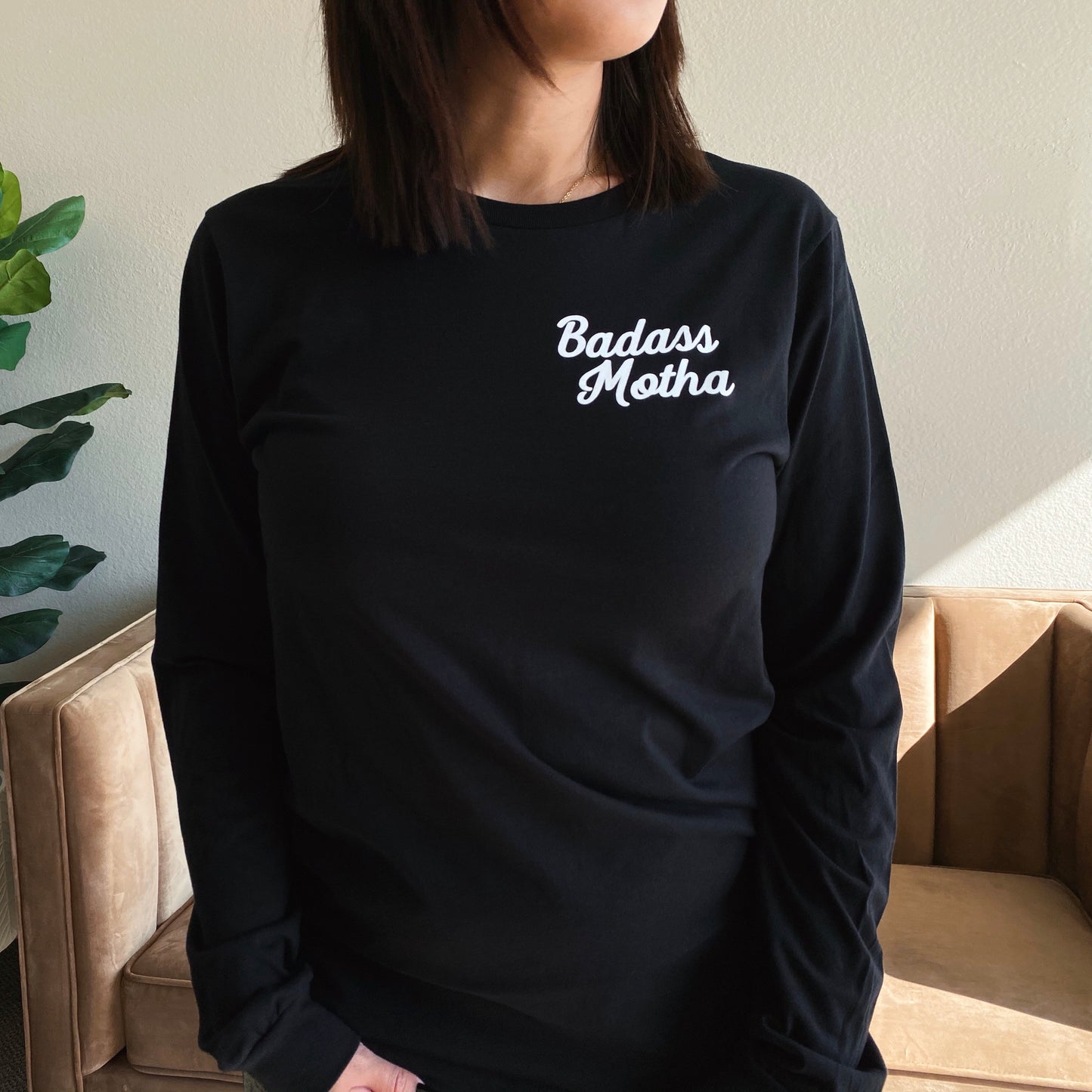 BADASS MOTHA - UNISEX BLACK LONG SLEEVE